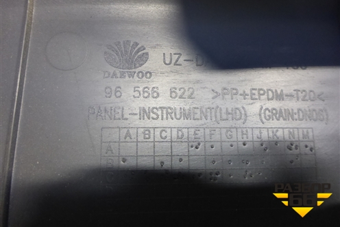 Торпедо не под AIR BAG (96566622) для Daewoo Matiz с 1998-2015г (Матиз)