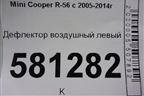 Дефлектор воздушный левый для Mini Cooper R56 с 2005-2014г (Купер)
