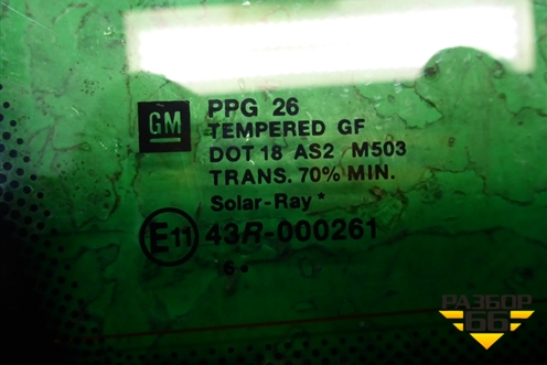 Стекло глухое левое заднее для Opel Meriva с 2003-2010г (Мерива)