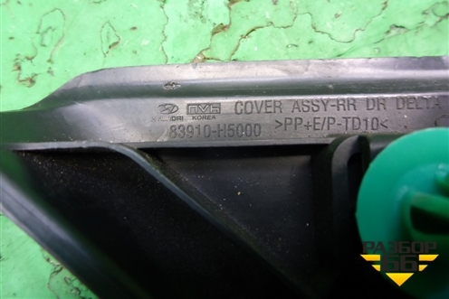 Накладка двери задней левой (уголок) (83910H5000) для Hyundai Solaris с 2017г (Солярис)