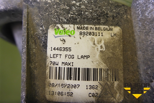 Фара противотуманная левая  (ближний свет) (1446355) для Scania 5 P Series с 2004-2016г