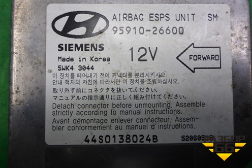 Блок управления AIR BAG (9591026600) для Hyundai Santa Fe с 2000-2012г (Classic) (Санта Фе)