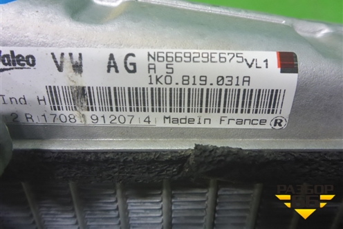 Радиатор отопителя (1K0819031A) для Volkswagen Jetta с 2005-2011г (Джетта)