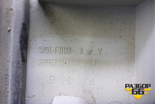 Обшивка стойки задняя верхняя левая (5M51F31113AFW) для Ford Focus 2 с 2005-2008г (Фокус)