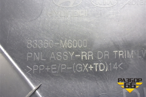 Обшивка двери задней правой под электрику (83360M6000) для Kia Cerato с 2018г (Серато 4)