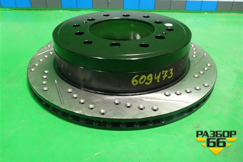 Диск тормозной задний вентилируемый (левый новый CENTRIC PARTS) (12744175L) для Lexus GX-460 с 2009г (ГХ)