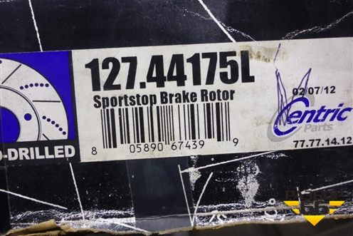 Диск тормозной задний вентилируемый (левый новый CENTRIC PARTS) (12744175L) для Lexus GX-460 с 2009г (ГХ)