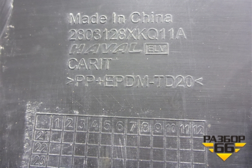 Юбка переднего бампера (после 2022г) (2803128XKQ11A) для Haval F7 с 2019г (Ф7)