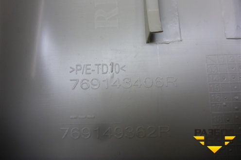 Обшивка стойки центральная верхняя левая (769143406R) для Renault Sandero с 2013-2022г (Сандеро)