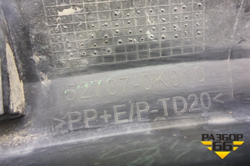 Накладка заднего бампера левая (527070K010) для Toyota Fortuner с 2016г (Фортунер)