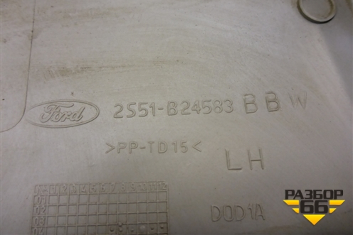 Обшивка стойки центральная верхняя левая (3-х дверный кузов) (2S51B24583BBW) для Ford Fiesta с 2001-2008г (Фиеста 5)