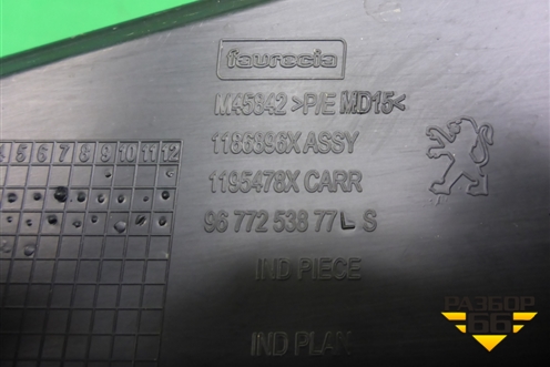 Обшивка стойки задняя нижняя левая (9677253877) для Peugeot 408 с 2012г