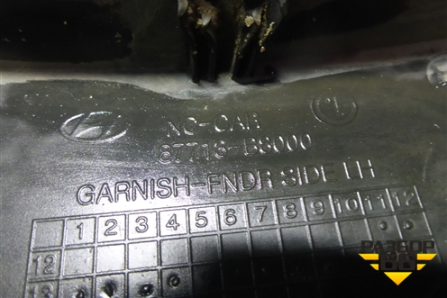 Накладка переднего крыла левого (87713B8000) для Hyundai Grand Santa Fe с 2012-2018г (Гранд Санта Фе)