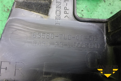 Накладка двери передней левой (на каркас) (83580TL0G050) для Honda Accord(CU-CW) с 2008-2013г (Аккорд)