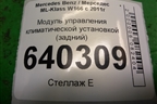 Модуль управления климатической установкой (задний) (A1669050000) для Mercedes Benz ML-Klass W166 c 2011г (МЛ)
