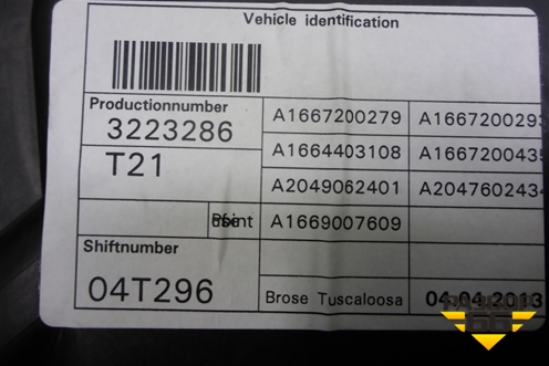 Стеклоподъёмник электрический передний правый (без моторчика) (A1667200279) для Mercedes Benz ML-Klass W166 c 2011г (МЛ)