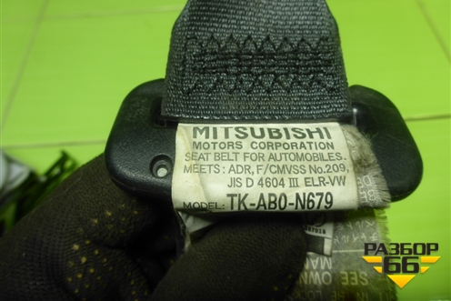 Ремень безопасности задний левый (TKAB0N679) для Mitsubishi Lancer-9  с 2003-2008г (Лансер)