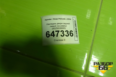 Накладка двери задней левой (на рамку) (83250S8000) для Hyundai Palisade с 2018г (Палисад)
