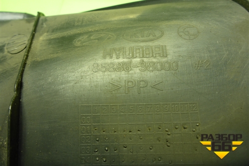 Накладка порога внутренняя заднего правого (8588638000) для Hyundai Sonata-5 с 2001г (Соната)