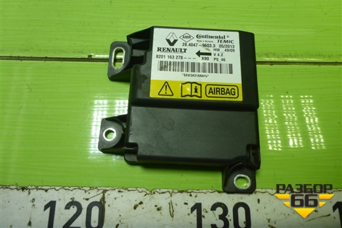 Блок управления AIR BAG (8201163278) для Renault Logan с 2004-2015г