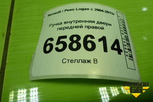 Ручка внутренняя двери передней правой (8200733847) для Renault Logan с 2004-2015г