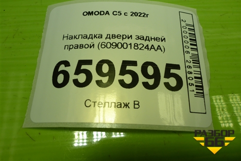 Накладка двери задней правой (609001824AA) для OMODA C5 с 2022г (Ц5)