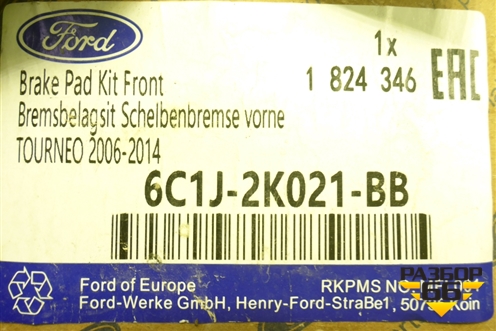Колодки тормозные передние (новые) (1824346) для Ford Transit с 2006-2014г (Транзит)
