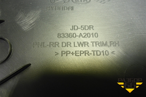 Обшивка двери задней правой под электрику (83360A2010) для Kia Ceed с 2012-2018г (Сид 2)