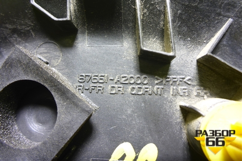 Накладка двери передней правой уголок (87661A2000) для Kia Ceed с 2012-2018г (Сид 2)