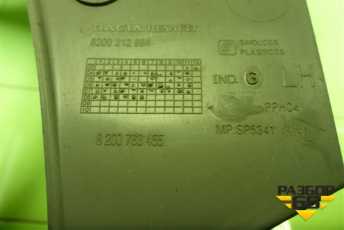 Обшивка стойки задняя верхняя левая (8200212994) для Renault Logan с 2004-2015г (Логан)