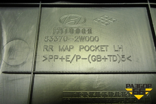 Обшивка двери задней левой под электрику (833702W000) для Hyundai Santa Fe с 2012-2018г (Санта Фе)