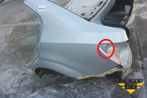 Крыло заднее левое (седан) для Chevrolet Aveo (Т300) с 2011г (Авео Т300)