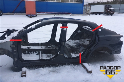 Крыша не под люк для Toyota Camry V70 с 2017г (Камри)