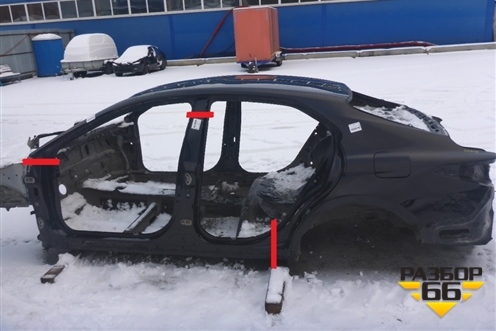 Порог со стойкой левый (6131233090) для Toyota Camry V70 с 2017г (Камри)