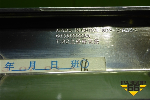 Накладка на решетку радиатора (602002032AA) для OMODA C5 с 2022г (Ц5)