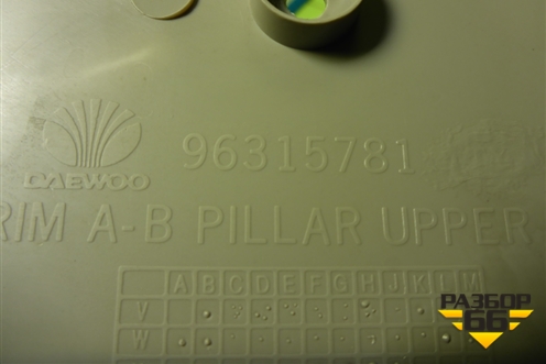 Обшивка стойки центральная верхняя правая (96315781) для Daewoo Matiz с 1998-2015г (Матиз)