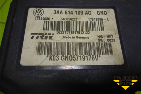 Блок ABS (3AA614109AG) для Volkswagen Passat (В7) с 2011-2014г (Пассат Б7)