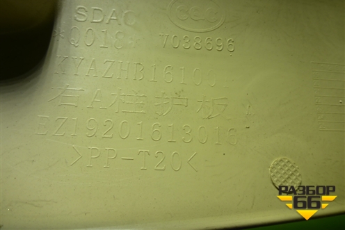 Обшивка стойки лобового стекла правая  (EZ19201613016) для SHANQI Z1