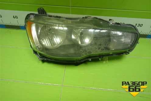 Фара правая (галоген, не оригинал) для Mitsubishi Lancer-X с 2007г (Лансер)