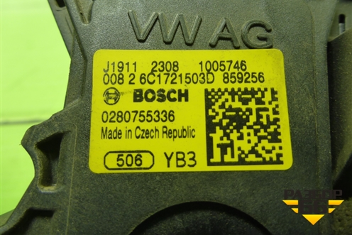 Педаль газа электронная (6C1721503D) для Volkswagen Polo (седан) с 2010г (Поло)