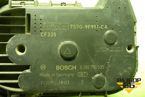 Заслонка дроссельная электрическая (7S7G9F991CA) для Ford Focus 3 с 2011г (Фокус)