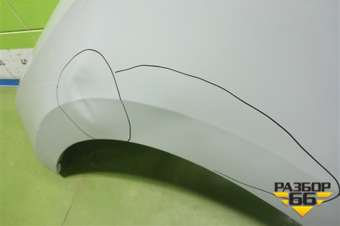 Крыло переднее левое под повторитель (оригинал) для Skoda Rapid с 2013г (Рапид)