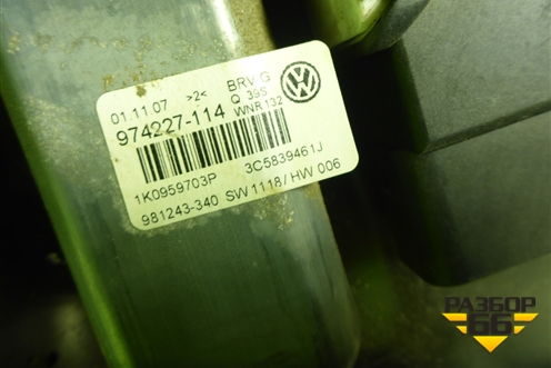 Стеклоподъёмник электрический задний левый для Volkswagen Passat (B6) с 2005-2010г (Пассат Б6)